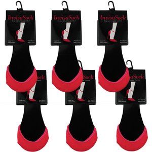 (6) Pair InvisaSock No Show Close Toe Shoe  High Heel Sock Comfort Shoe Size 4-7